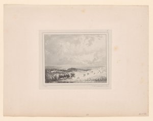 Kupert landskap i sollys firkantet soleil Åtte landskapsforestillinger (serietittel) Huit sujets de Paysage (serietittel) av Paul Huet