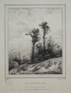 Landskap: Young Elm Trees, 1829. av Paul Huet