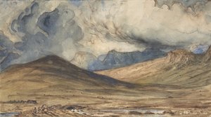 Fjell i Auvergne, 1831-33. av Paul Huet
