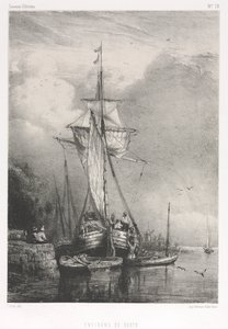 Souvenirs d Artistes nr. 78: Six Marines: Surroundings of Rouen, 1832. av Paul Huet