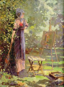 Kunstnerens modell (panel) av Paul Huysmans