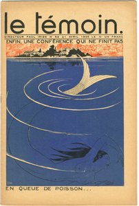 Omslag for magasinet The Temoin, Satirical in Colours, 21. april 1935 (litografi) av Paul Iribe