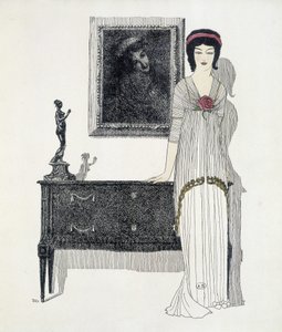 Opprettelsen av Paul Poiret fra ""Les Dresses de Paul Poiret"", tegning av Paul Iribe. 1908 av Paul Iribe