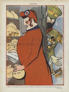 Satire over den fransk-russiske alliansen. Illustrasjon for Le Rire av Paul Iribe