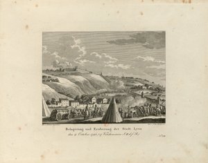 Beleiring og inntak av byen Lyon: 9. oktober 1793, 1816-1818. av Paul Jacob Laminit