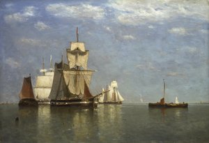 Skip som ligger utenfor Flushing, 1869