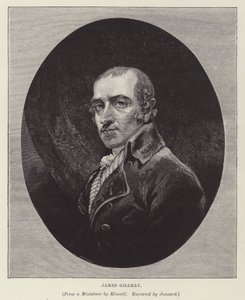 James Gillray , engelsk kaikaturist, satiriker og trykkeri (gravering) av Paul Jonnard