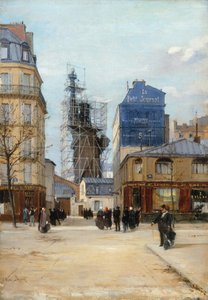 Bartholdis Frihetsgudinne i verkstedet til Gadget, Gauhier & Cie. på Rue..., c1884.