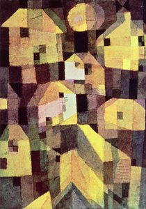 Abstrakt sammensetning av hus av Paul Klee
