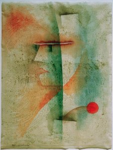 Portrett av en utkledd mann av Paul Klee
