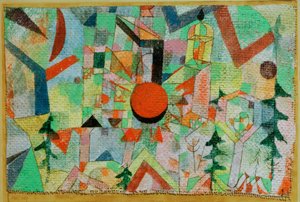 Slott med solnedgang av Paul Klee