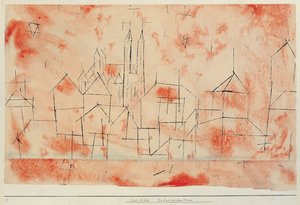 By med gotisk katedral, 1925. av Paul Klee