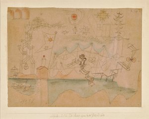 Tegning for båtutleien, 1918. av Paul Klee