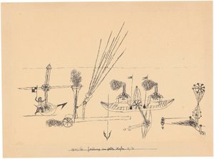 Tegning for gul havn, 1921-1926. av Paul Klee