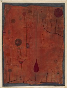 Frukt på rødt, 1930. av Paul Klee