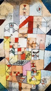 Husinteriør, ca. 1919 av Paul Klee