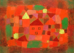 Landskap med solnedgang av Paul Klee
