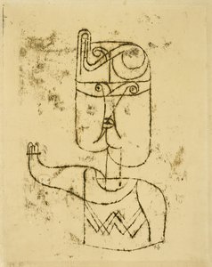 Matematisk bilde. 1919 (oljeoverføringstegning på papir, montert på papp) av Paul Klee