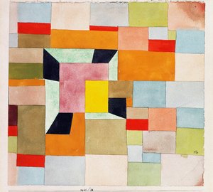 delt fargede rektangler; Del farge firkanter av Paul Klee