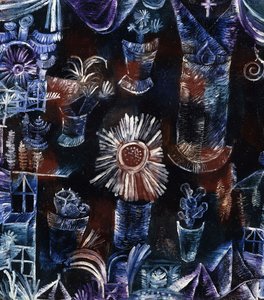 Stilleben med tistel; Stilleben med tistelblomsten av Paul Klee