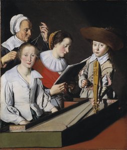 A musical party - A Musical Party, av La Tarte, Paul (?-1636). Olje på lerret. Mål: 116 x 98,8 cm. Nationalmuseum Stockholm av Paul La Tarte