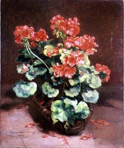 Blomster i en kurv av Paul Lecuit Monroy