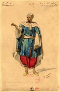 Abayaldos. Kostymedesign for operaen Dom Sébastien, Roi de Portugal, 1843. av Paul Lormier