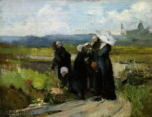 The Orphans of Bayeux (olje på panel)