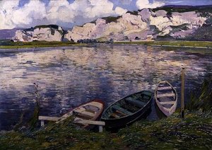 The Cliffs (olje på lerret) av Paul Mathieu