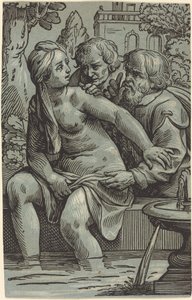 Susanna og de eldste av Paul Maupin, after Jacques Stella