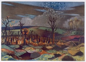 Luftkamp ved Wytschaete, fra britiske artister ved fronten, fortsettelse av vestfronten, del tre, Paul Nash av Paul Nash
