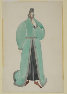 Kostymedesign for en karakter i King Lear av Paul Nash