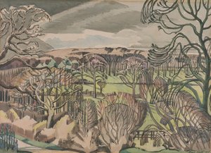 Landskap ved Fulmer, Buckinghamshire av Paul Nash