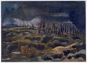 Nightfall, fra British Artists at the Front, Continuation of The Western Front, del tre, Paul Nash av Paul Nash