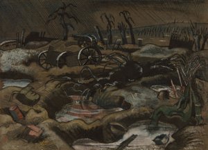The Field of Passchendaele, ca. 1917 (penn og blekk med akvarell på papir)