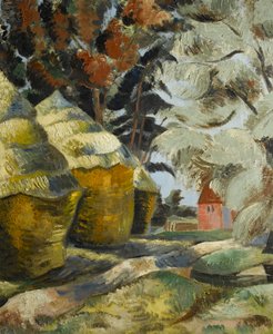 The Stackyard, ca. 1925 (olje på lerret)