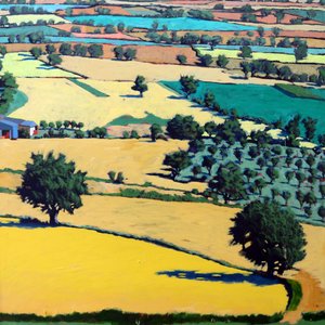 Chase end (akryl om bord) av Paul Powis