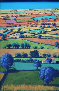 Devon II (akryl om bord) av Paul Powis
