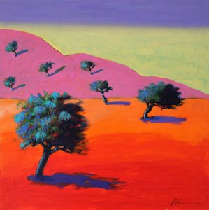 Ibiza, 2021 (akryl på plate) av Paul Powis