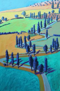 Toscana, 2021 (akryl på plate)