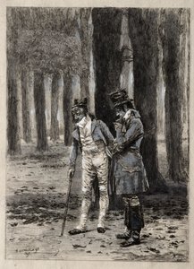 Studie av to figurer av Paul Rajon