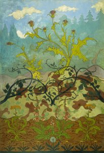 tistler og revebjelle; Thistles and Foxgloves, 1899 av Paul Elie Ranson