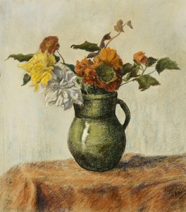 Vase med blomster; Vase de Fleurs, ca. 1900 av Paul Elie Ranson