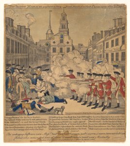 Den blodige massakren ble utført i King Street Boston 5. mars 1770.