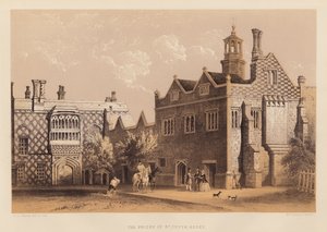 Priory of St Osyth, Essex (akvatint) av Paul Rink