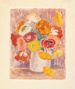 Blomsterstykke (Zinnias) av Paul Rohland