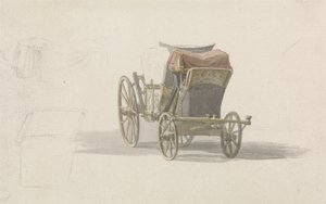 A Coach with Royal Coat of Arms, ca. 1764 (blyant og m/c på papir) av Paul Sandby