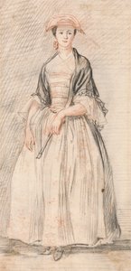 En dame med en fan av Paul Sandby