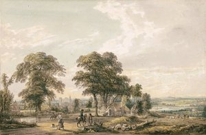 Nærmer seg Rochester og Medway av Paul Sandby
