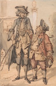 Karikatur av George Bubb Dodington og Sir Thomas Robinson av Paul Sandby